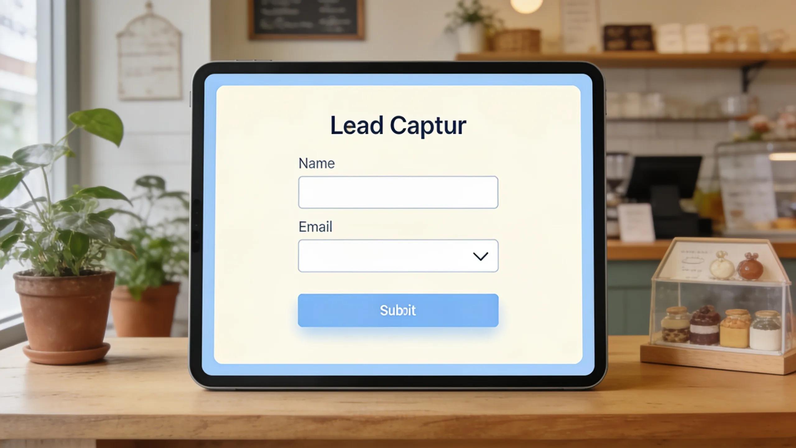 User-friendly lead capture form for local business website design