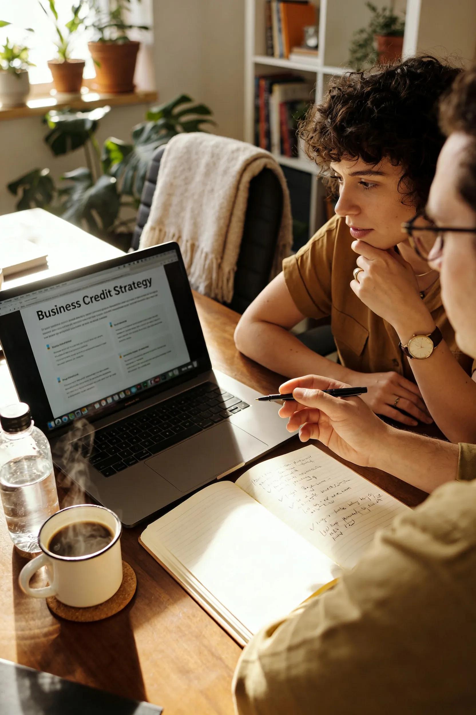 Business coaching session focused on building strong credit profiles
