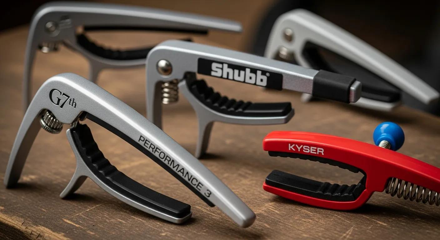 A few guitar capos, g7th performace 3, kyser and shubb partial A few guitar capos, g7th performace 3, kyser and shubb partial