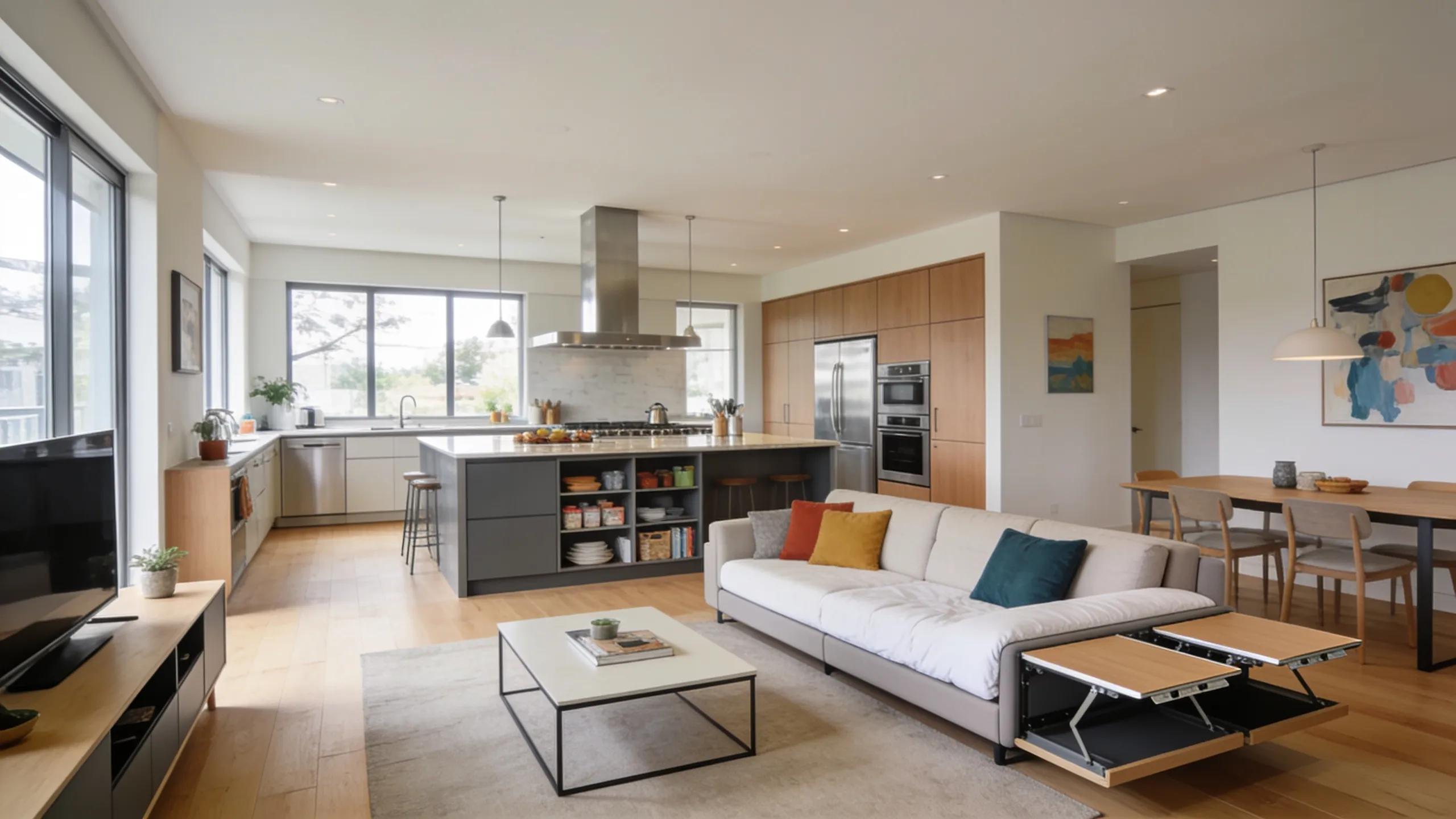 Open concept living space showcasing successful home renovation