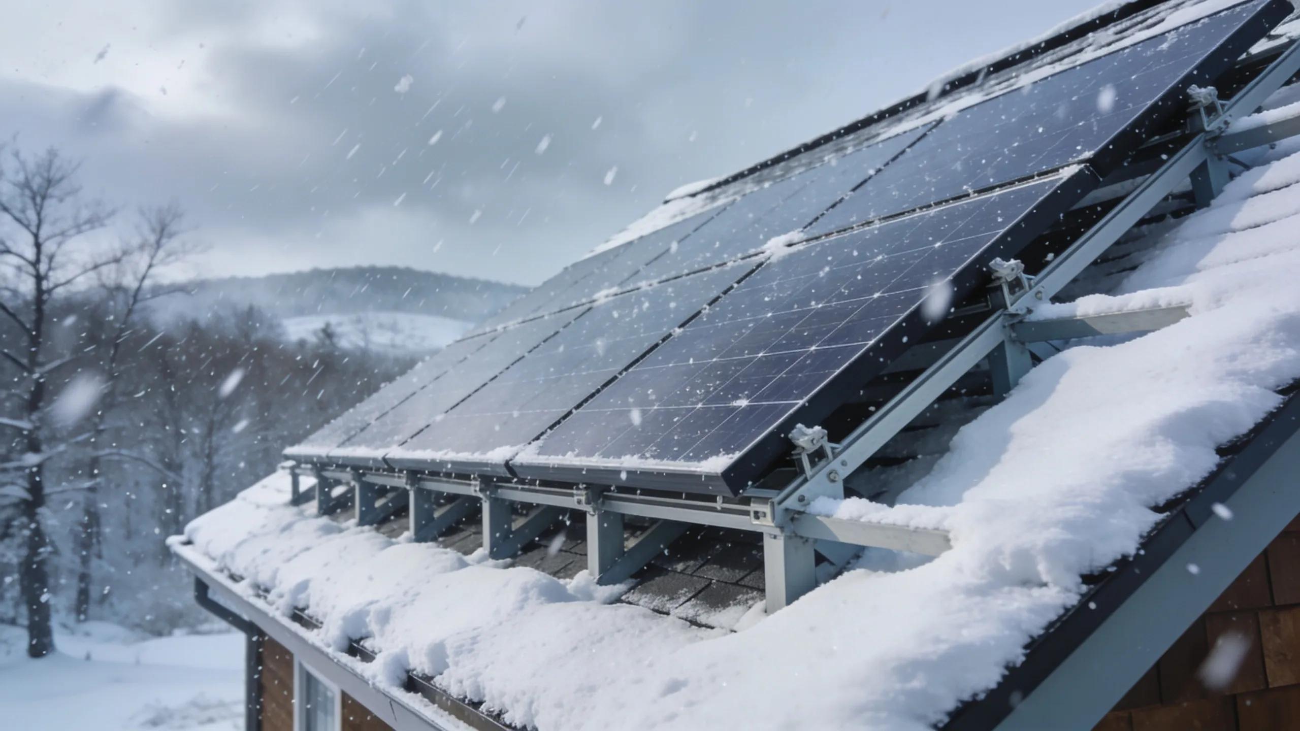 Roof designed for snow and wind resistance, highlighting solar panel installation requirements