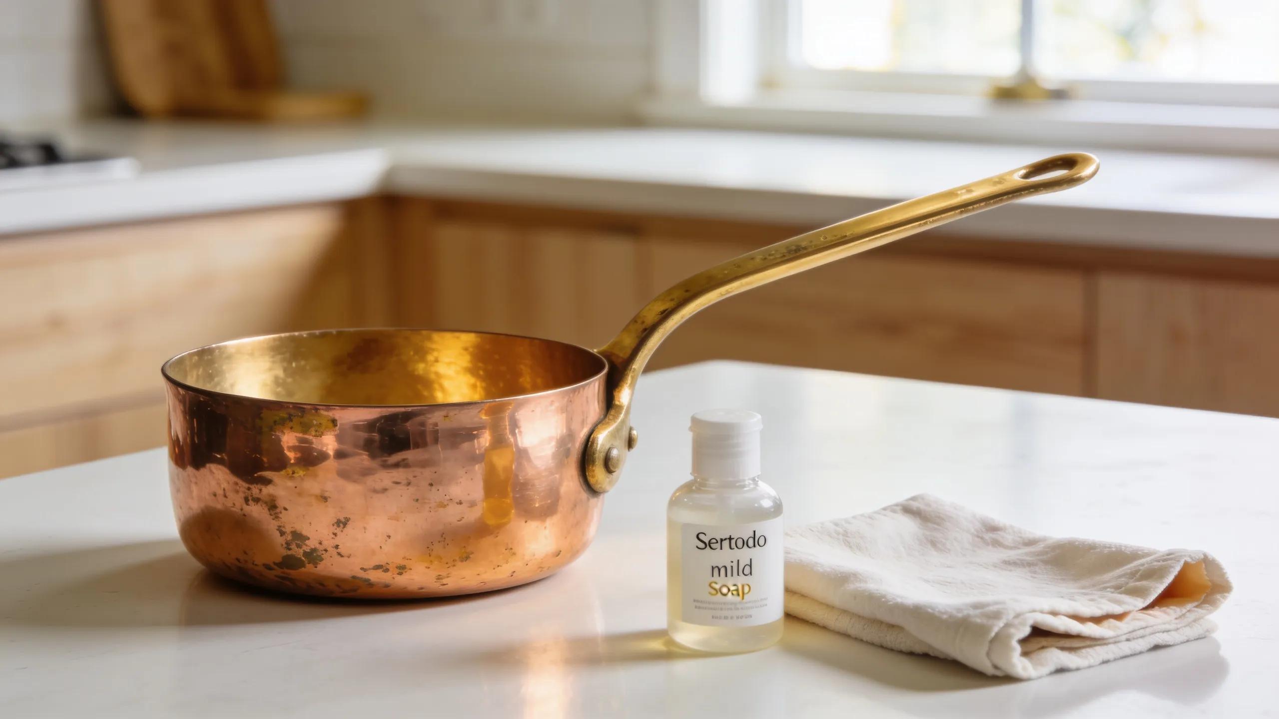 Sertodo Copper Scoop being maintained with care to enhance longevity and beauty