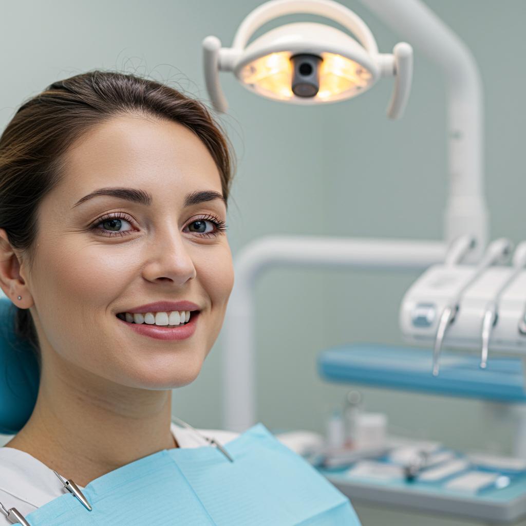 ### Key Elements - **Main Subject**: A young woman with a friendly smile. - **Setting**: