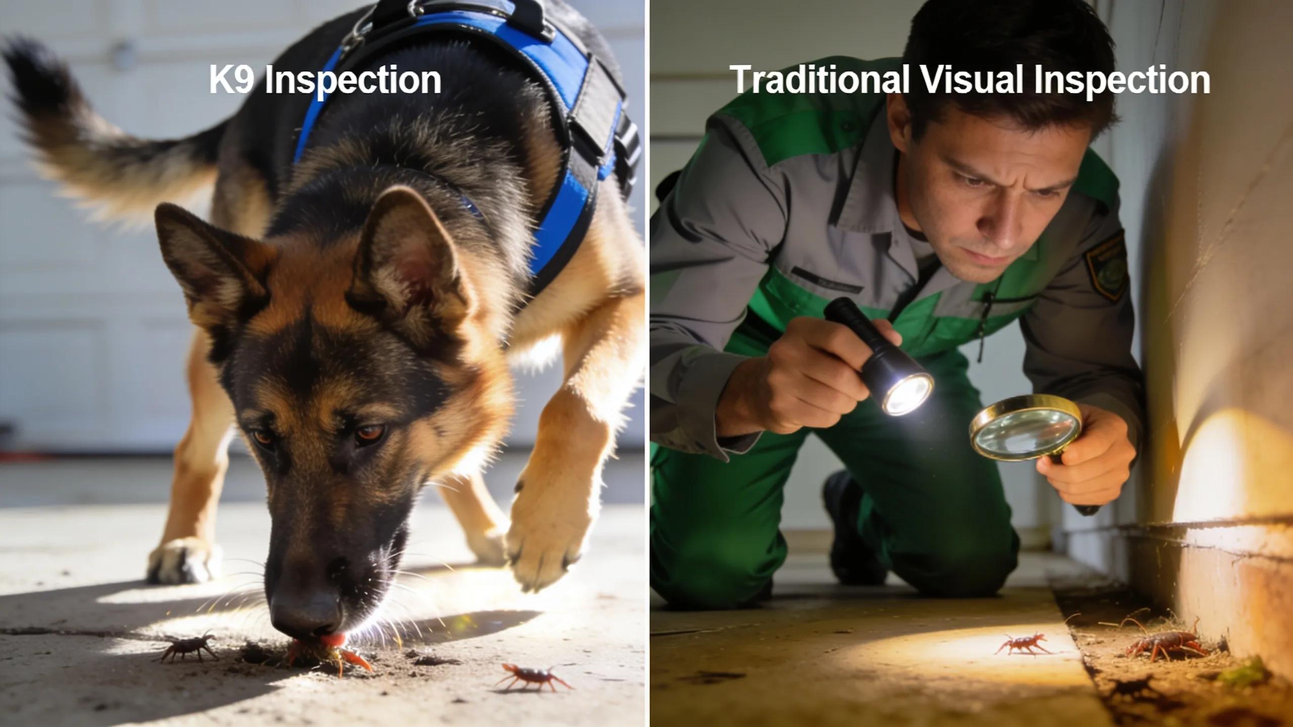 Comparison of K9 bed bug inspection versus traditional visual inspection
