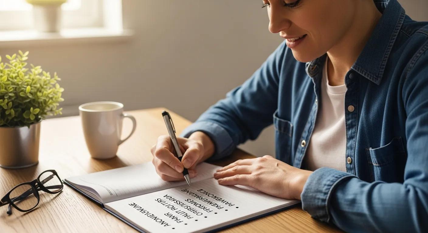 An individual preparing to apologize with a notepad, emphasizing planning and sincerity in effective apologies An individual preparing to apologize with a notepad, emphasizing planning and sincerity in effective apologies