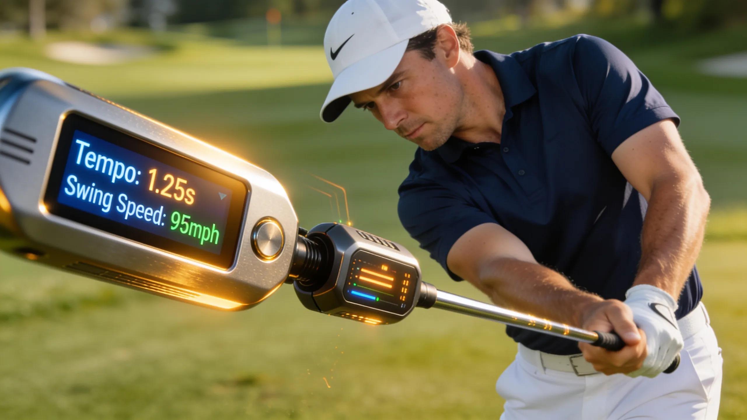 Golf swing analyzer providing feedback during swing practice