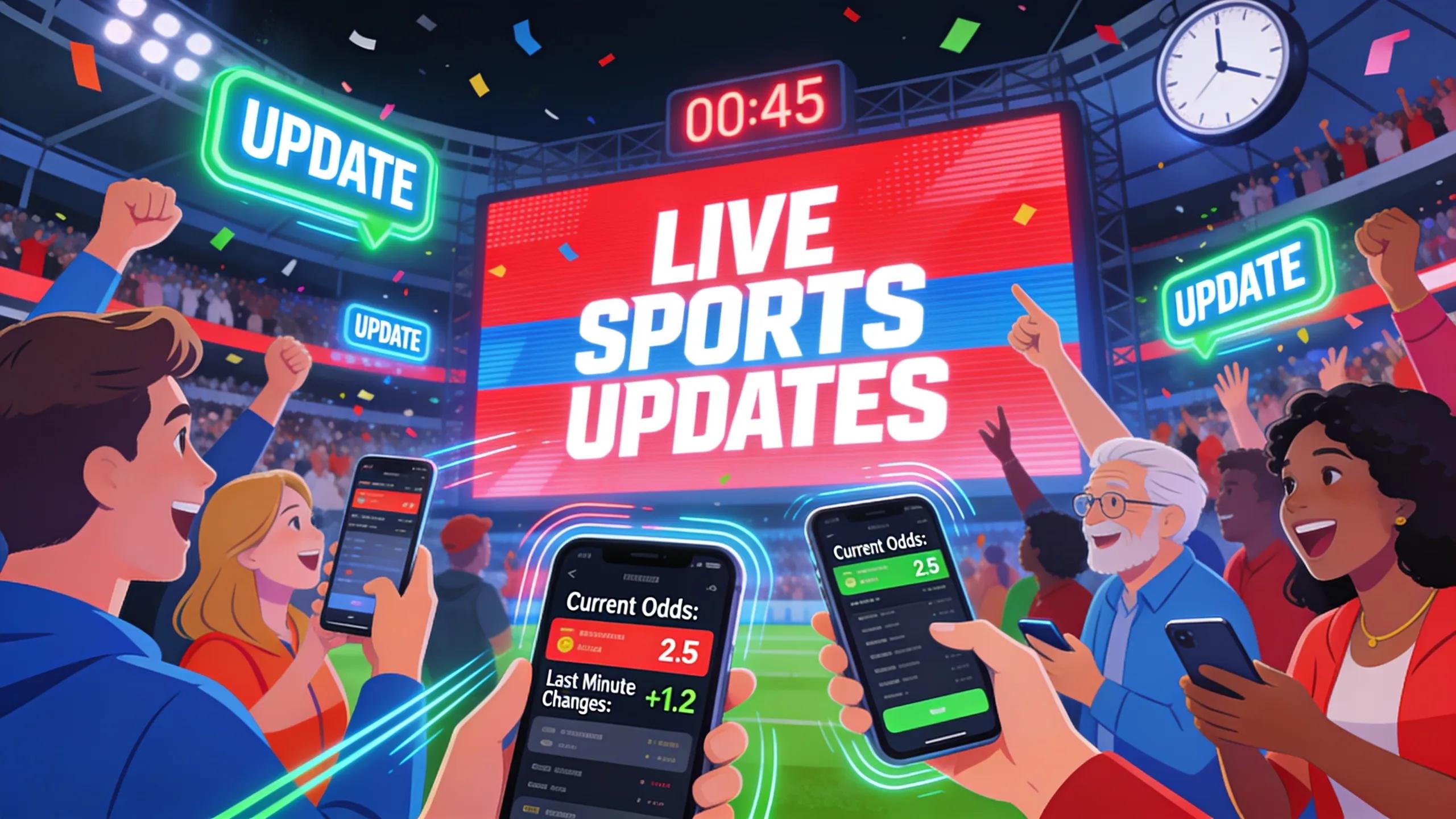 Engaged users accessing dynamic sports betting content during a live event, showcasing real-time strategies