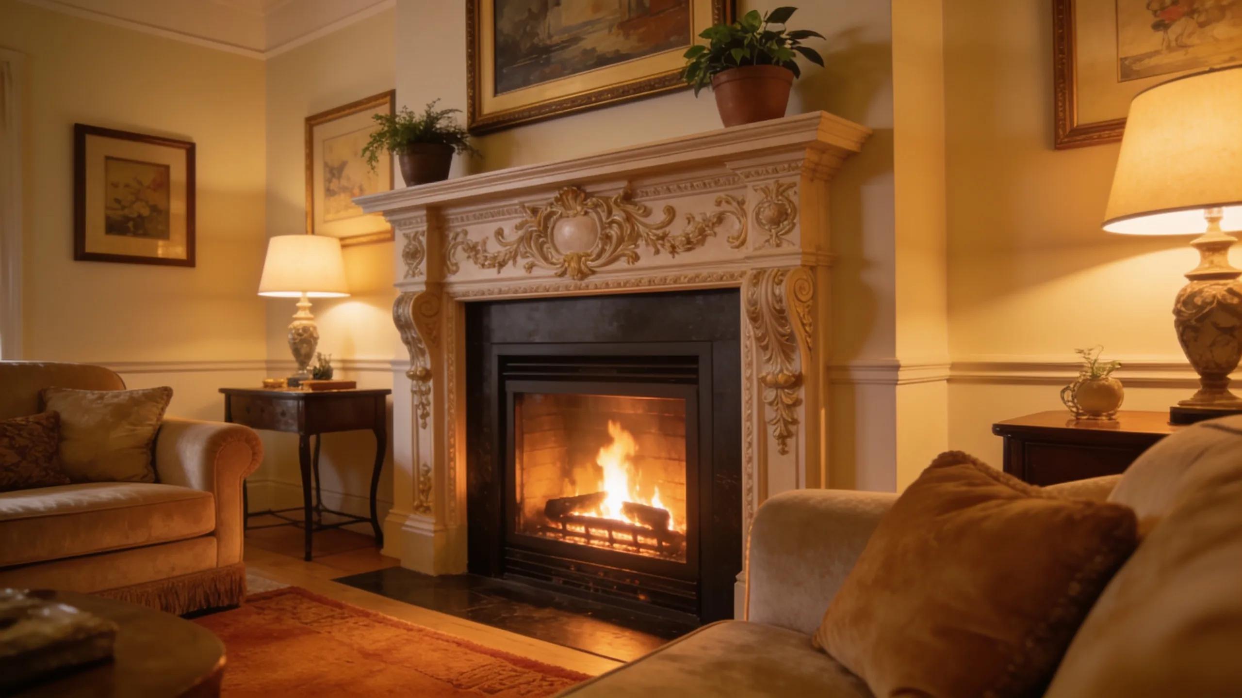 Cozy living room with a traditional gas fireplace, showcasing its aesthetic charm and warmth