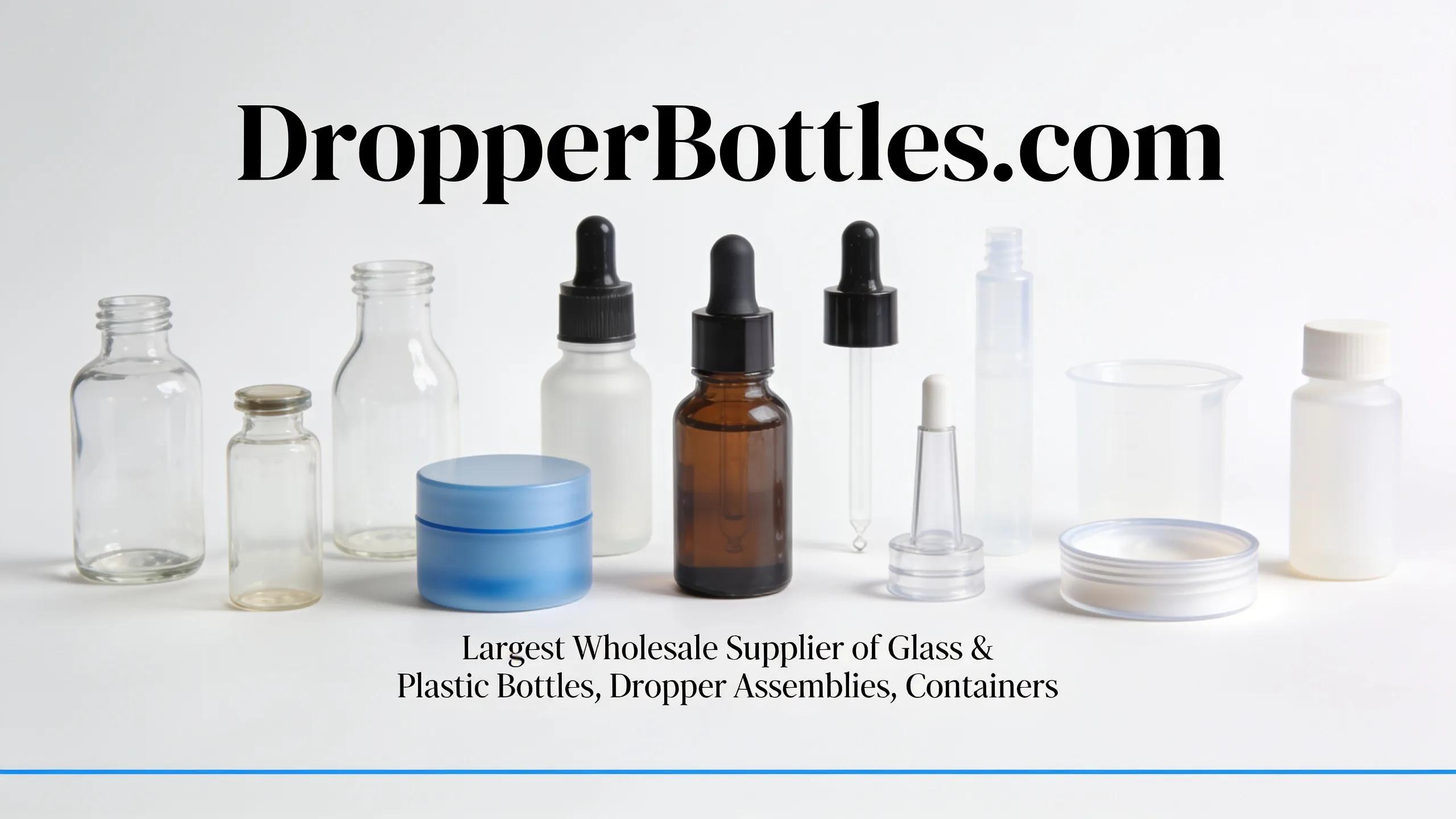 DropperBottles.com is a wholesale supplier of glass and plastic bottles, dropper assemblies, and packaging