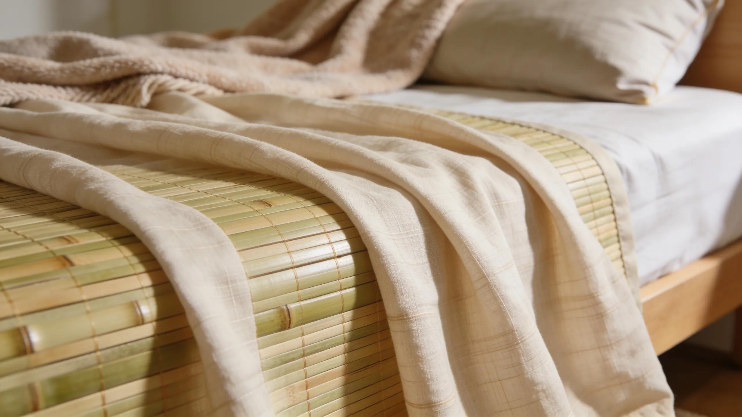 Detailed view of soft bamboo bedding emphasizing comfort and quality