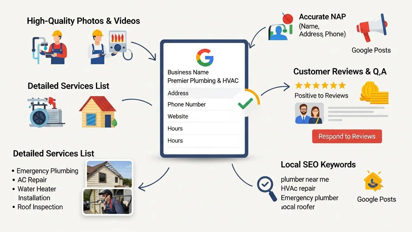 Google My Business profile optimization for local home service contractors