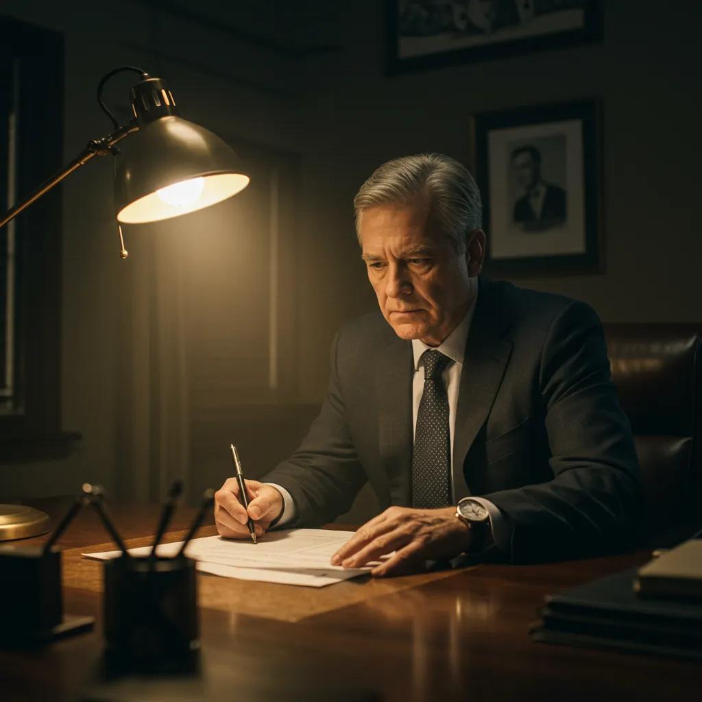 Confidential document review by a private investigator highlighting trust and discretion