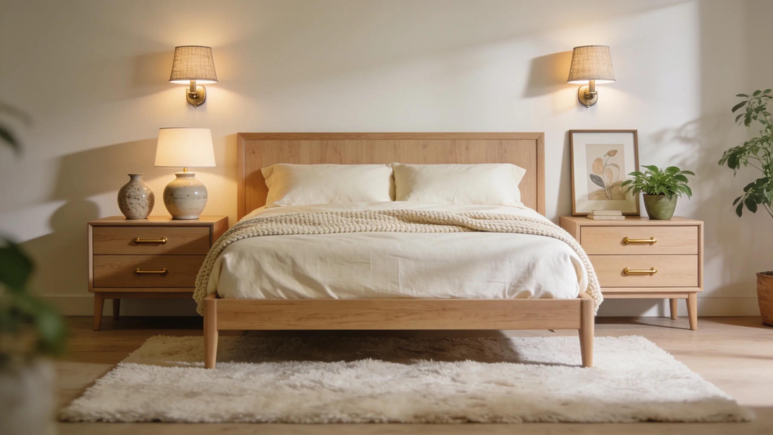 Matching bedside tables in a stylish bedroom enhancing overall cohesion and harmony