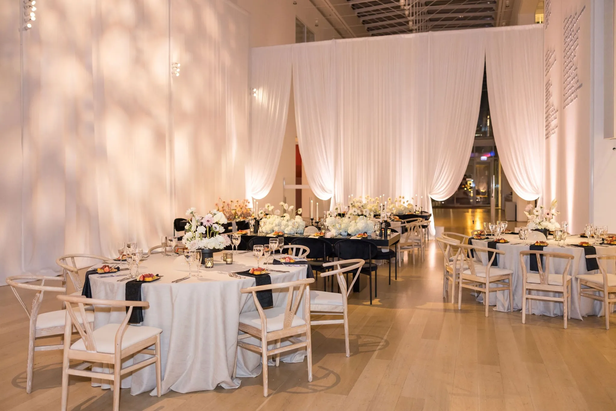 Chicago event venue with architectural lighting