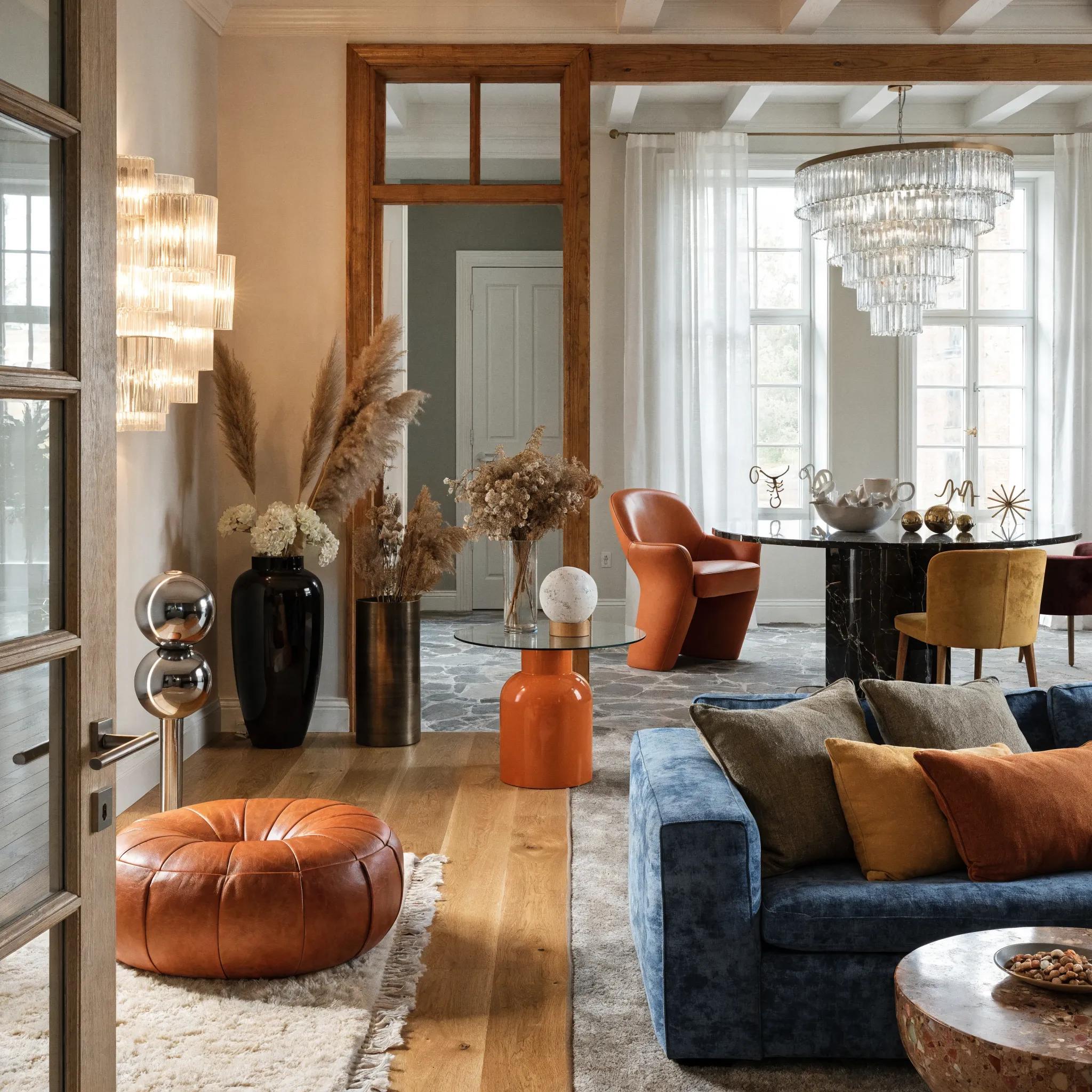 Cozy living room with astrology-inspired flooring that reflects zodiac personalities