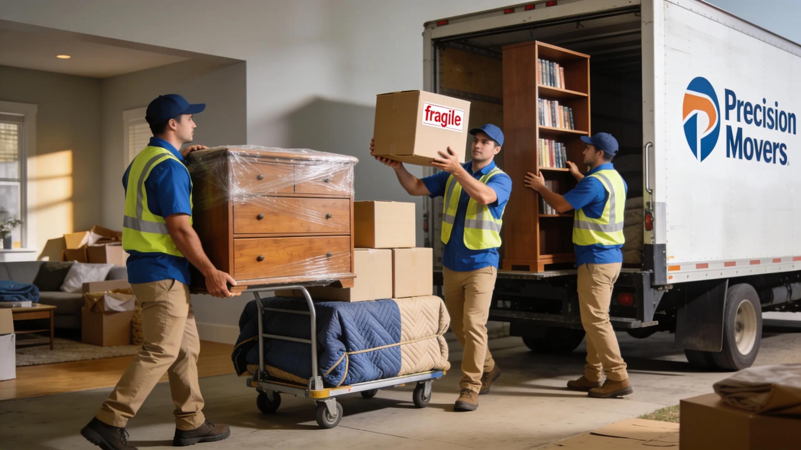 Professional movers carefully handling boxes and furniture, showcasing the importance of choosing the right moving company.