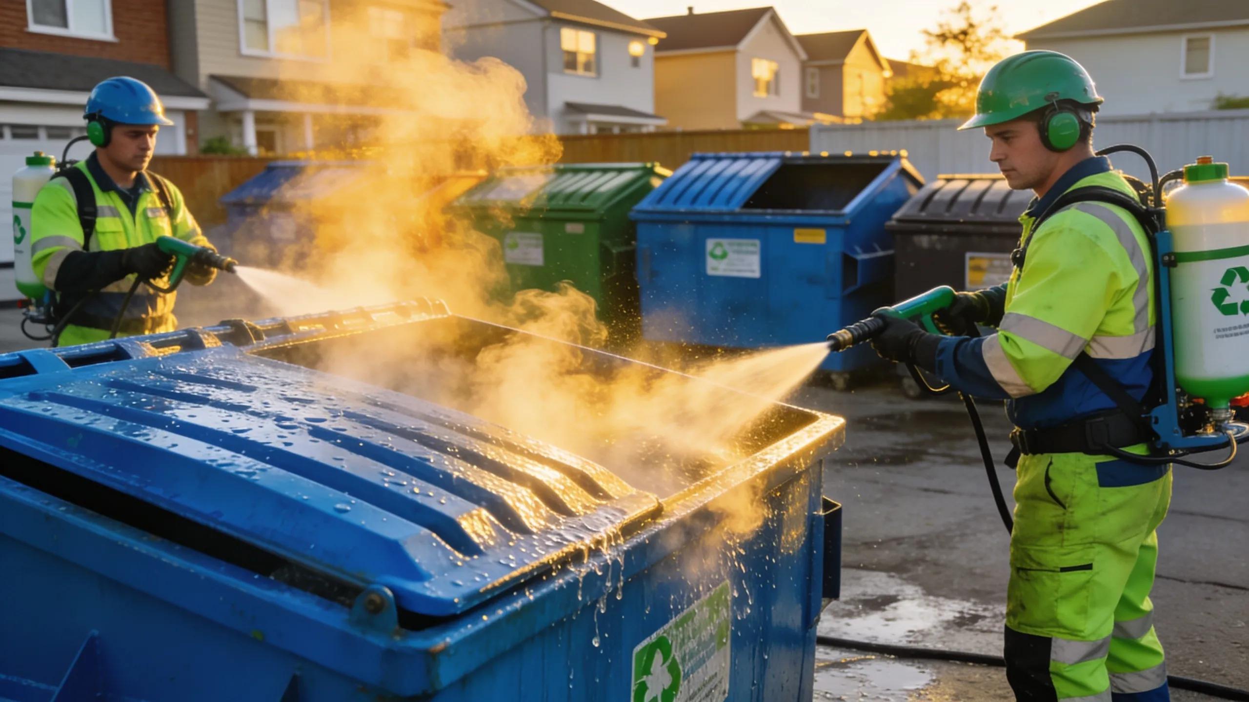 Professional dumpster cleaning services showcasing advanced sanitization and eco-friendly practices