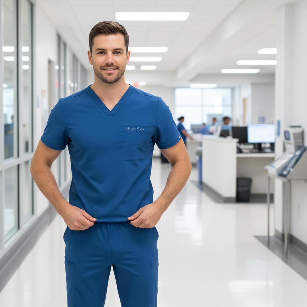 Why Opt for Blue Sky Men's Scrubs?
