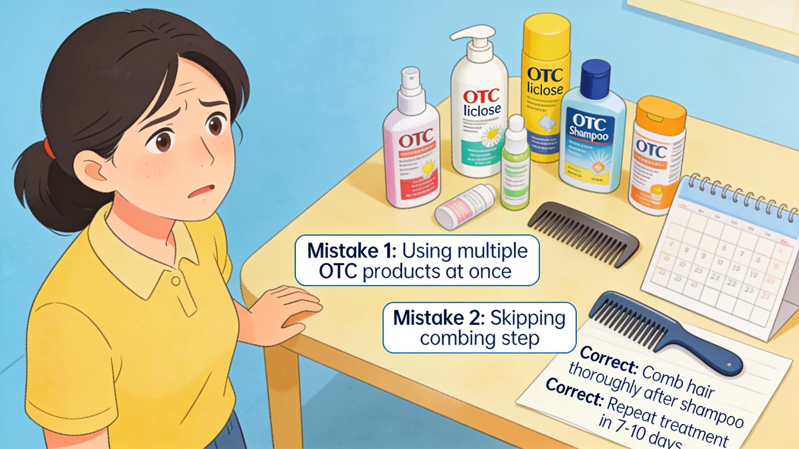 Parent comparing lice treatment products and feeling unsure which to choose