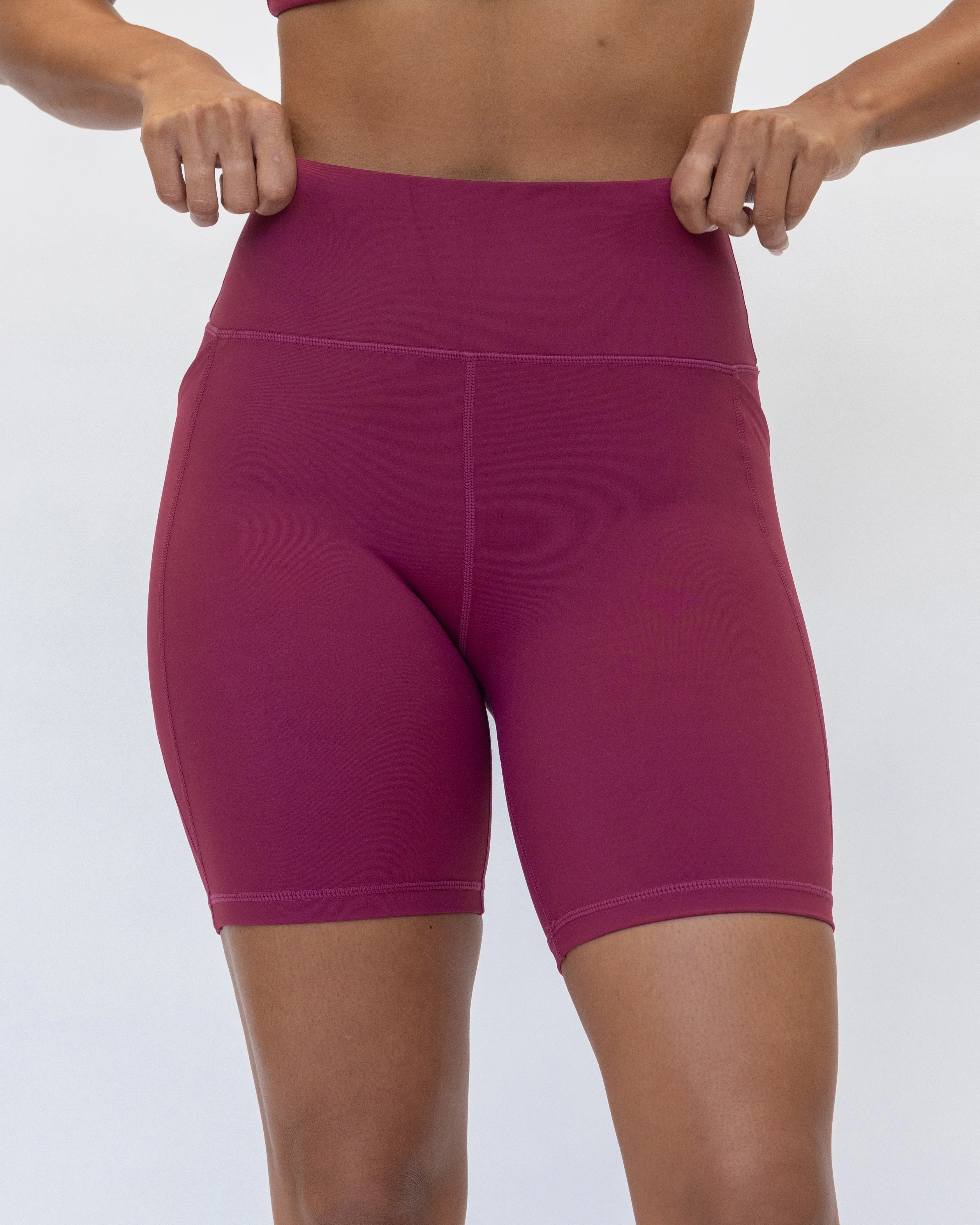 Lux High Waisted Rio Shorts (7") - Boysenberry