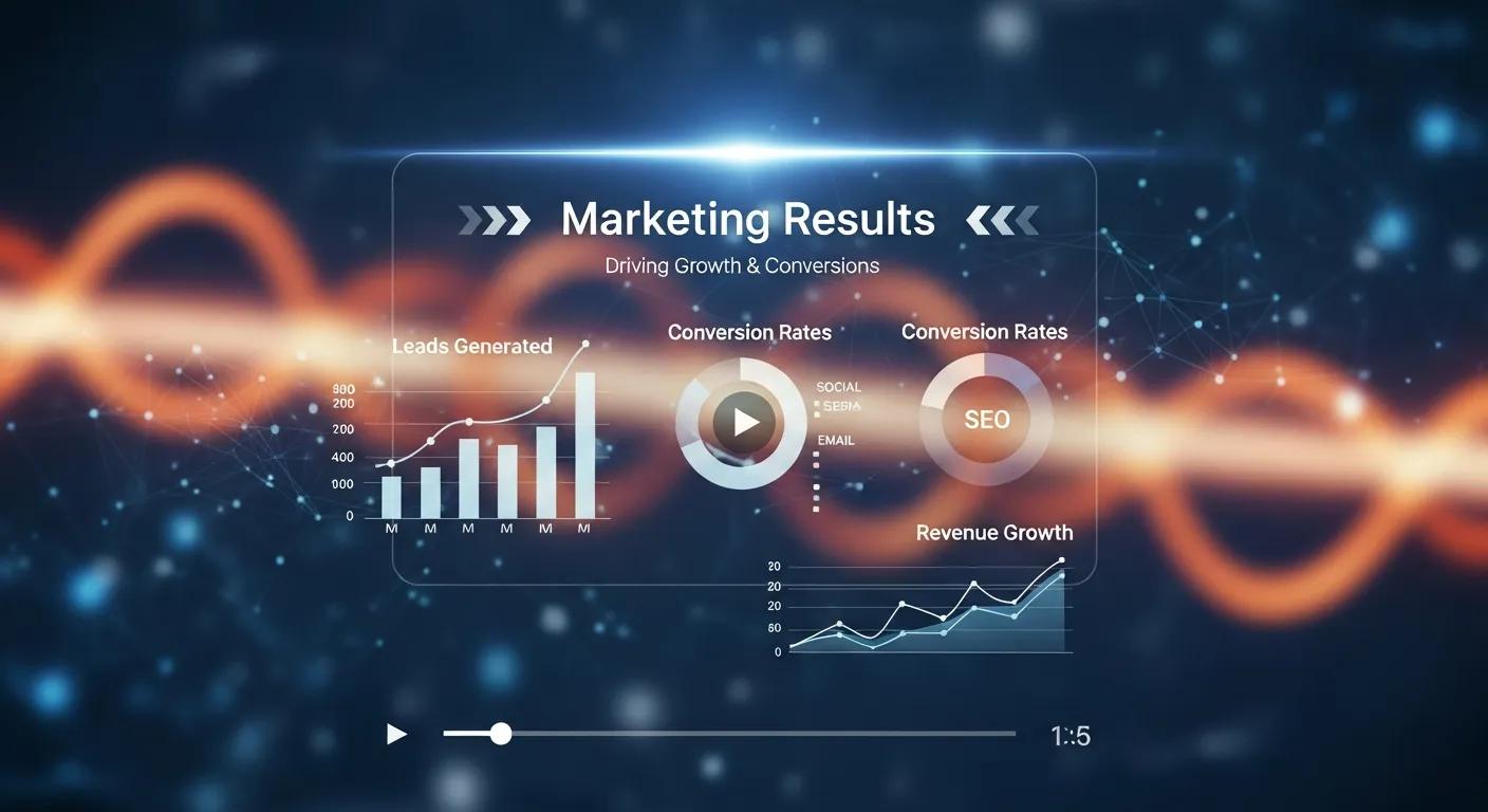 Faceless video shared on social media to illustrate lead generation and marketing results Faceless video shared on social media to illustrate lead generation and marketing results