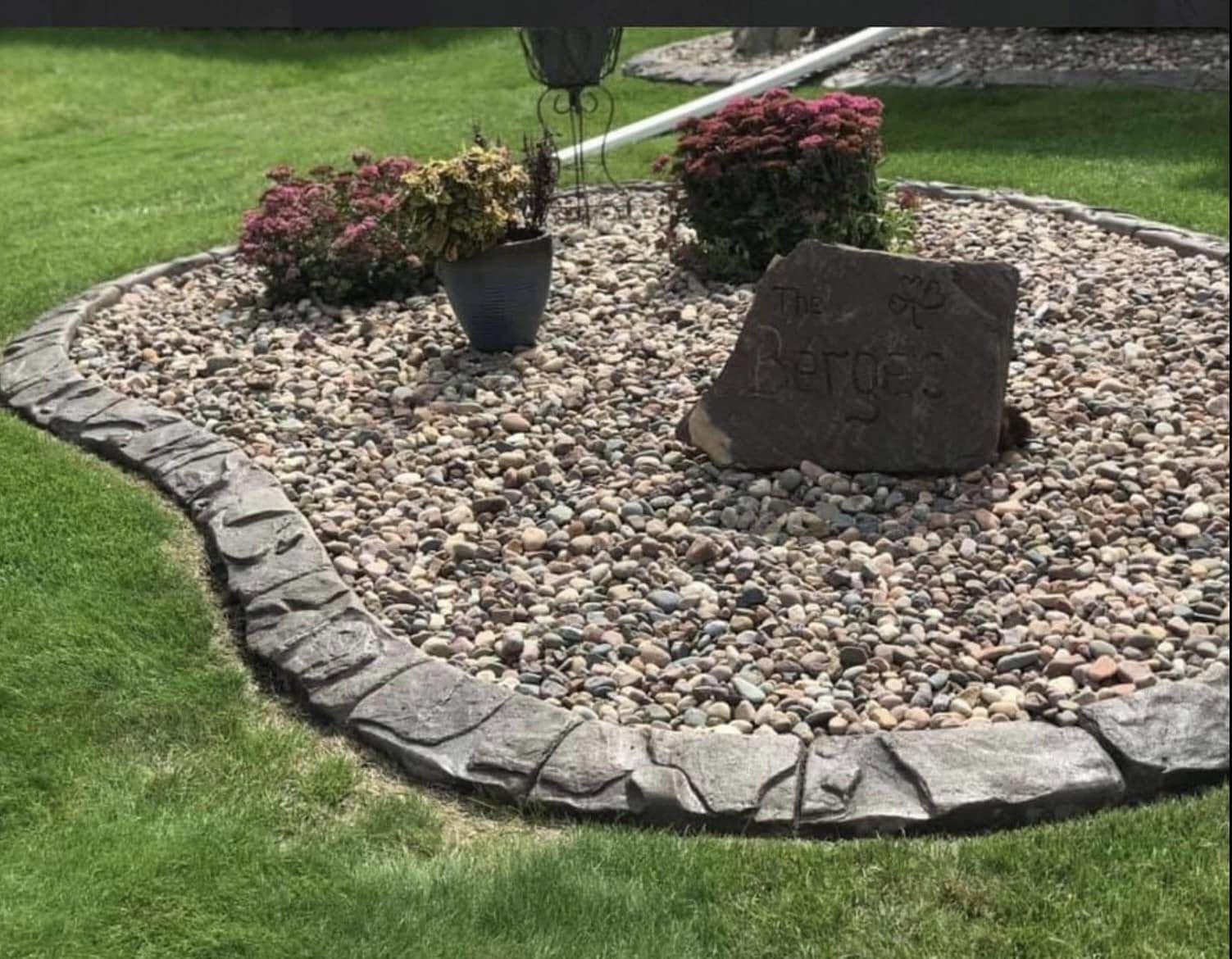 Permanent Concrete Edging for Greenville Yards