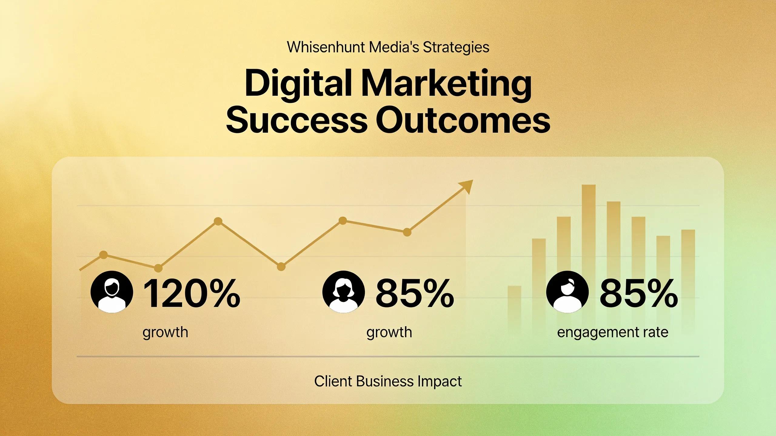 Visual representation of digital marketing success metrics showcasing Whisenhunt Media's effective strategies