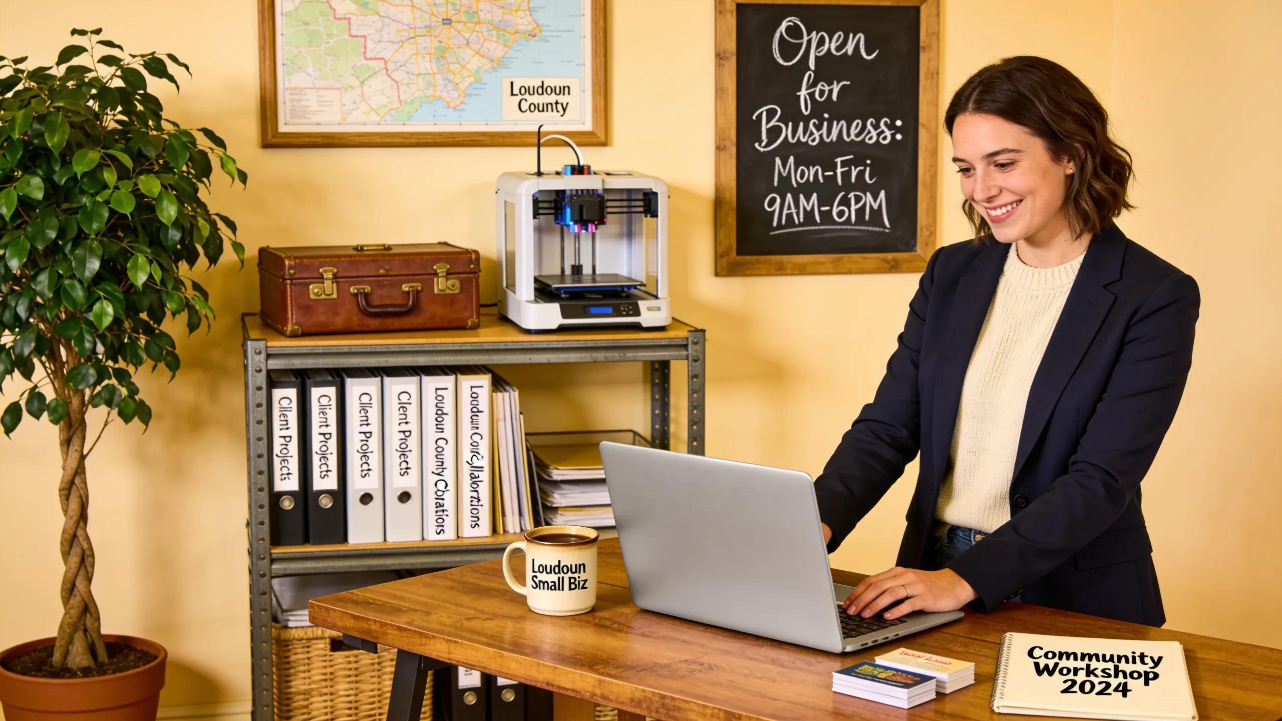 Small business owner working with equipment in a professional yet cozy workspace, reflecting local equipment financing themes