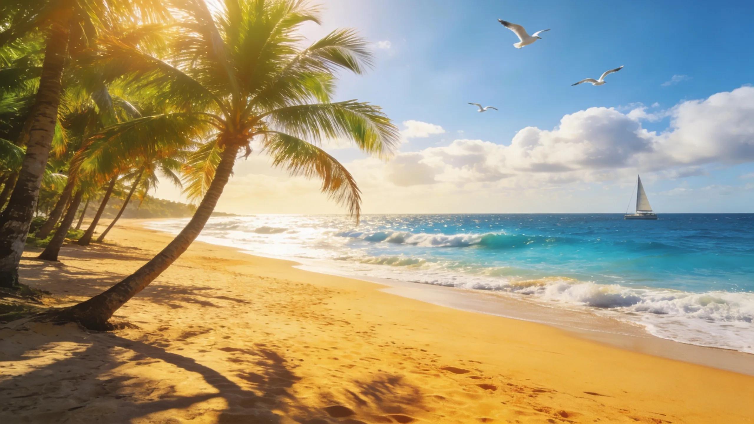 Tropical beach scene in Hawaii, capturing the essence of moving to a beautiful location