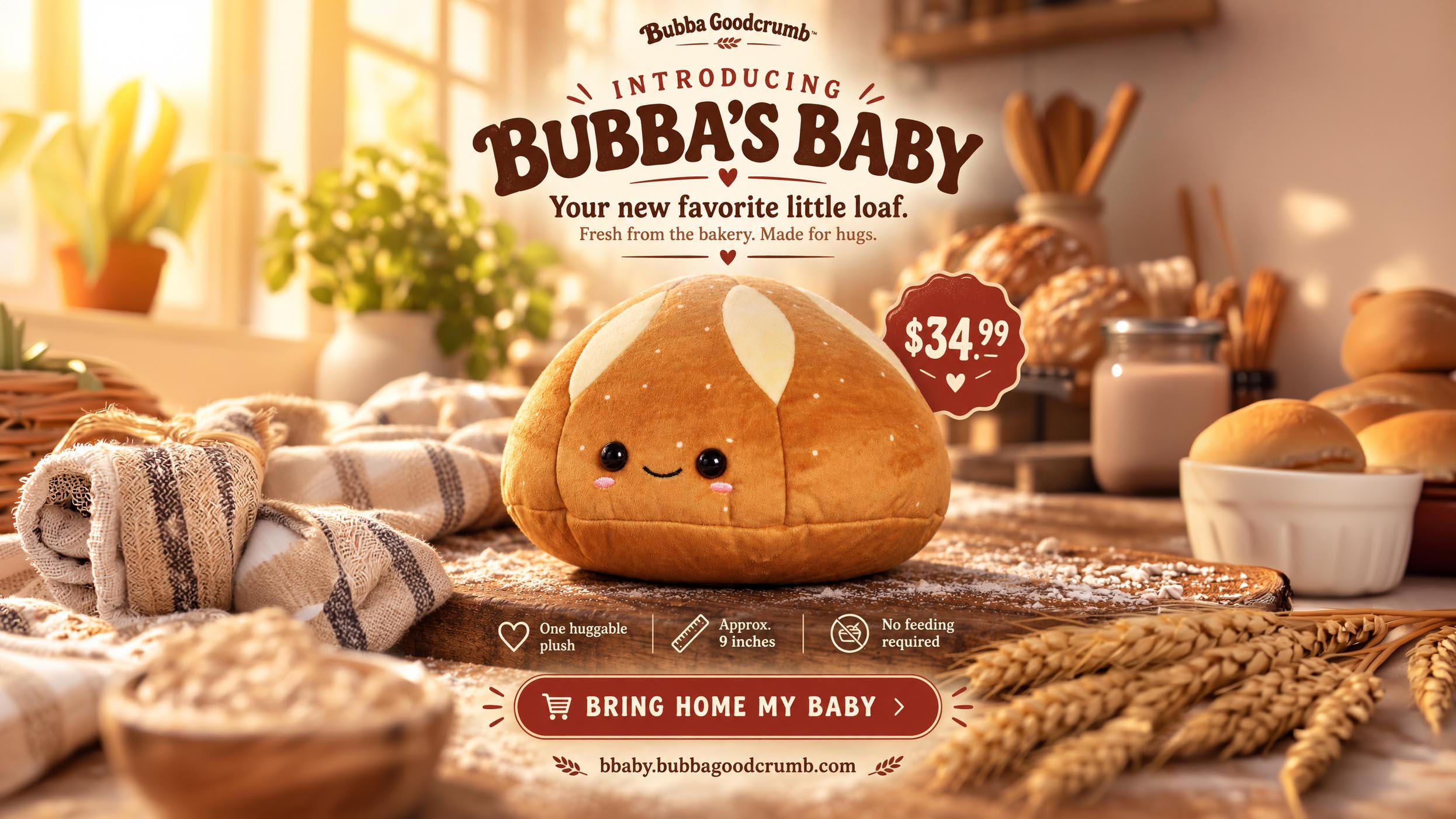 A Food Plushie Built with Genuine Bakery Character