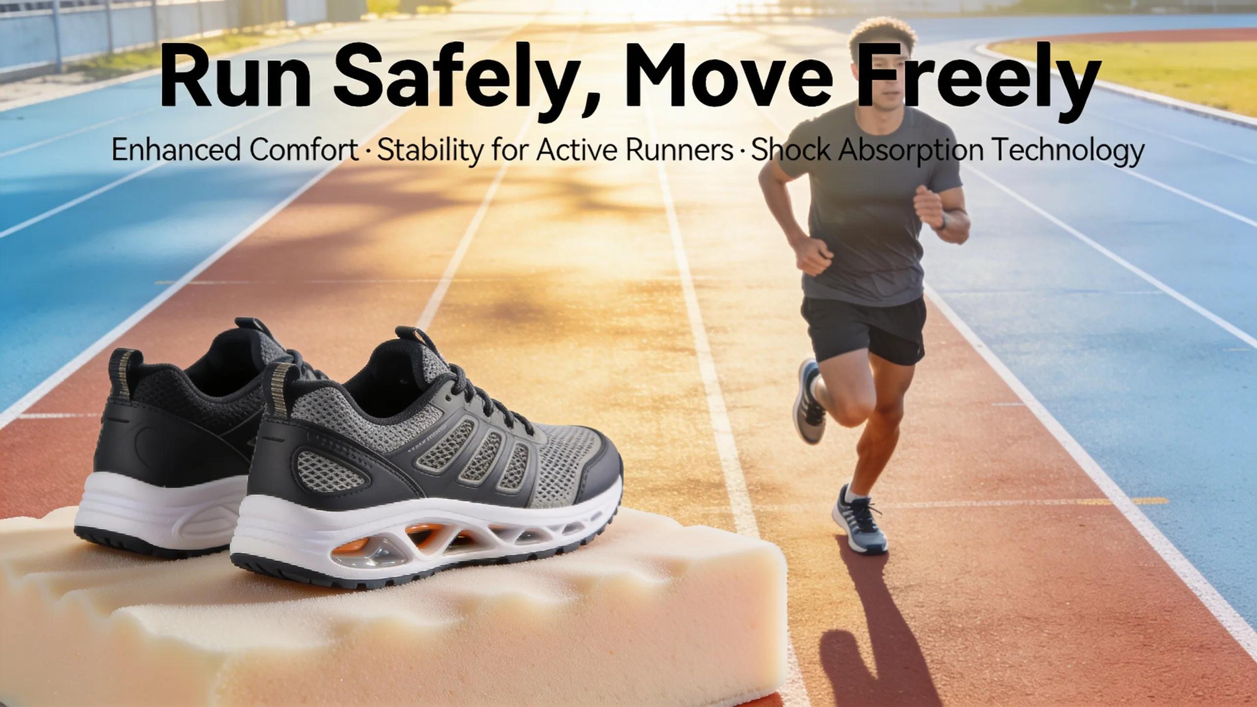 Image illustrating the benefits of specialized footwear for diabetic runners