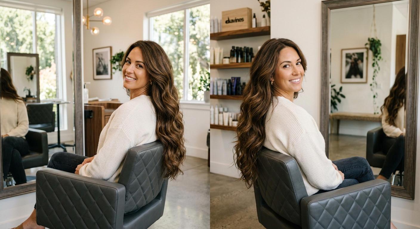 Natural Beaded Row Before and After Length Results
