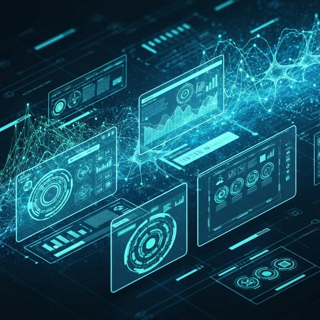 Abstract representation of AI technology enhancing IT support automation