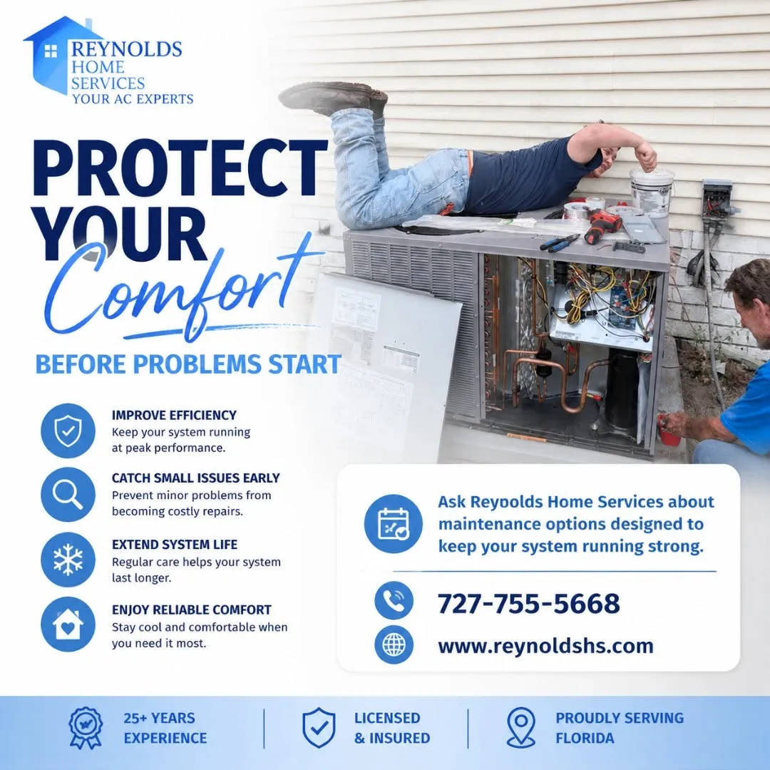 Scheduling professional AC repair service with Reynolds Home Services