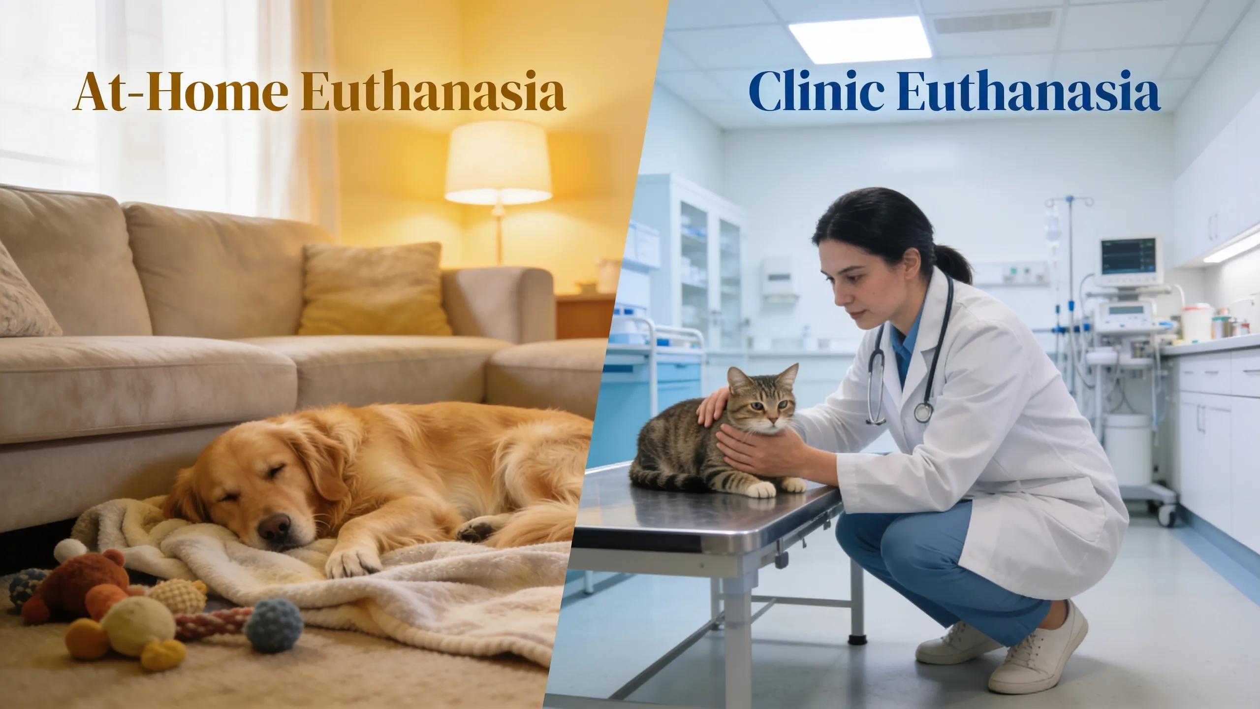 Comparison of at-home euthanasia environment and veterinary clinic setting for pet euthanasia