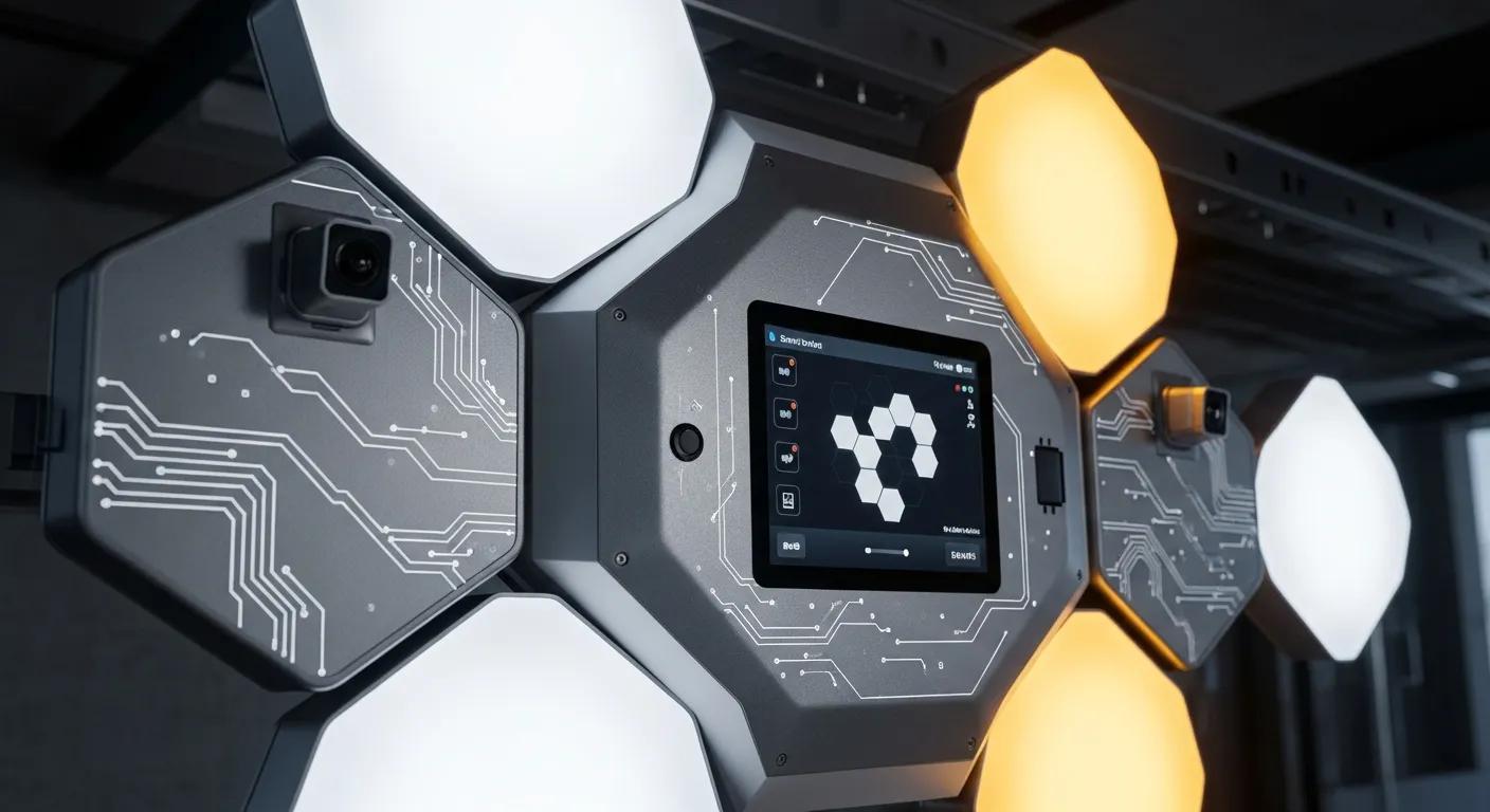 Close-up of advanced specialty lighting technology including LED modules and smart controls demonstrating innovation in design