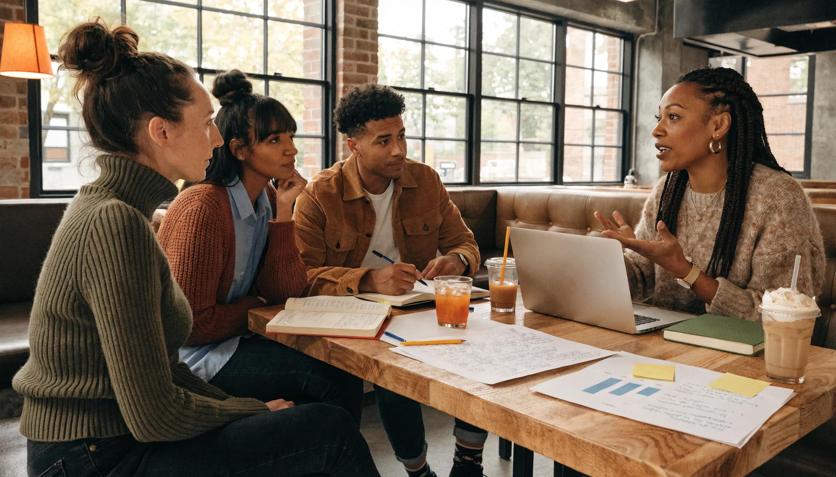 Entrepreneurs in a local business credit coaching session