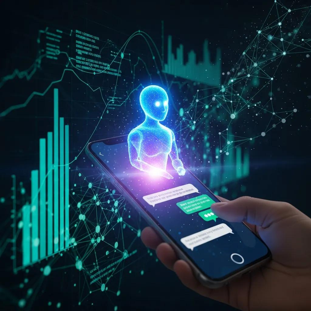 AI chatbot engaging with a customer through predictive analytics