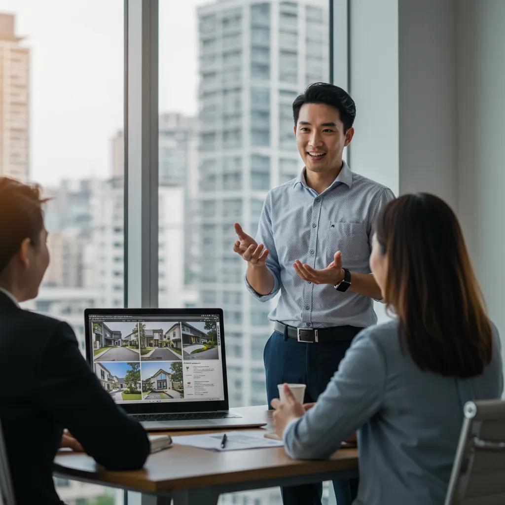 AI real estate agent using advanced technology to assist clients with property transactions AI real estate agent using advanced technology to assist clients with property transactions