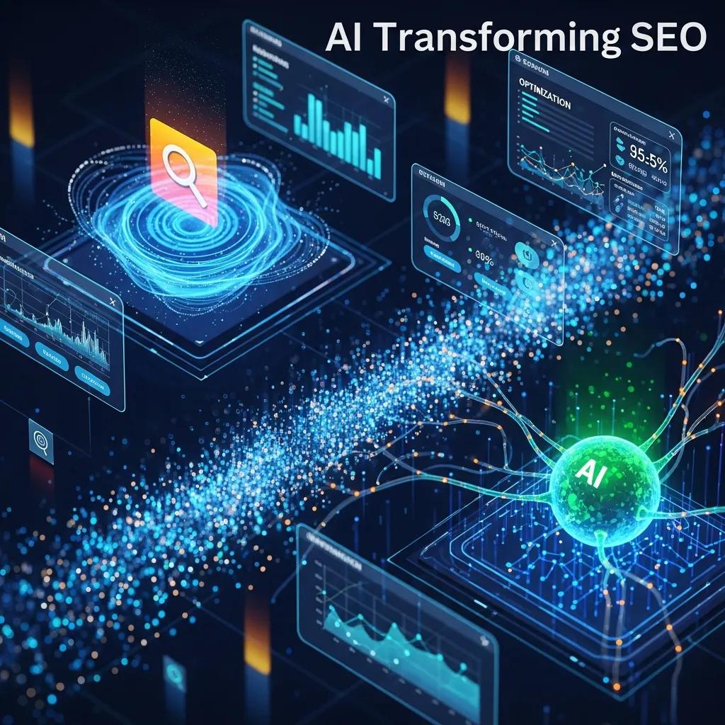 Illustration of AI shaping the SEO landscape