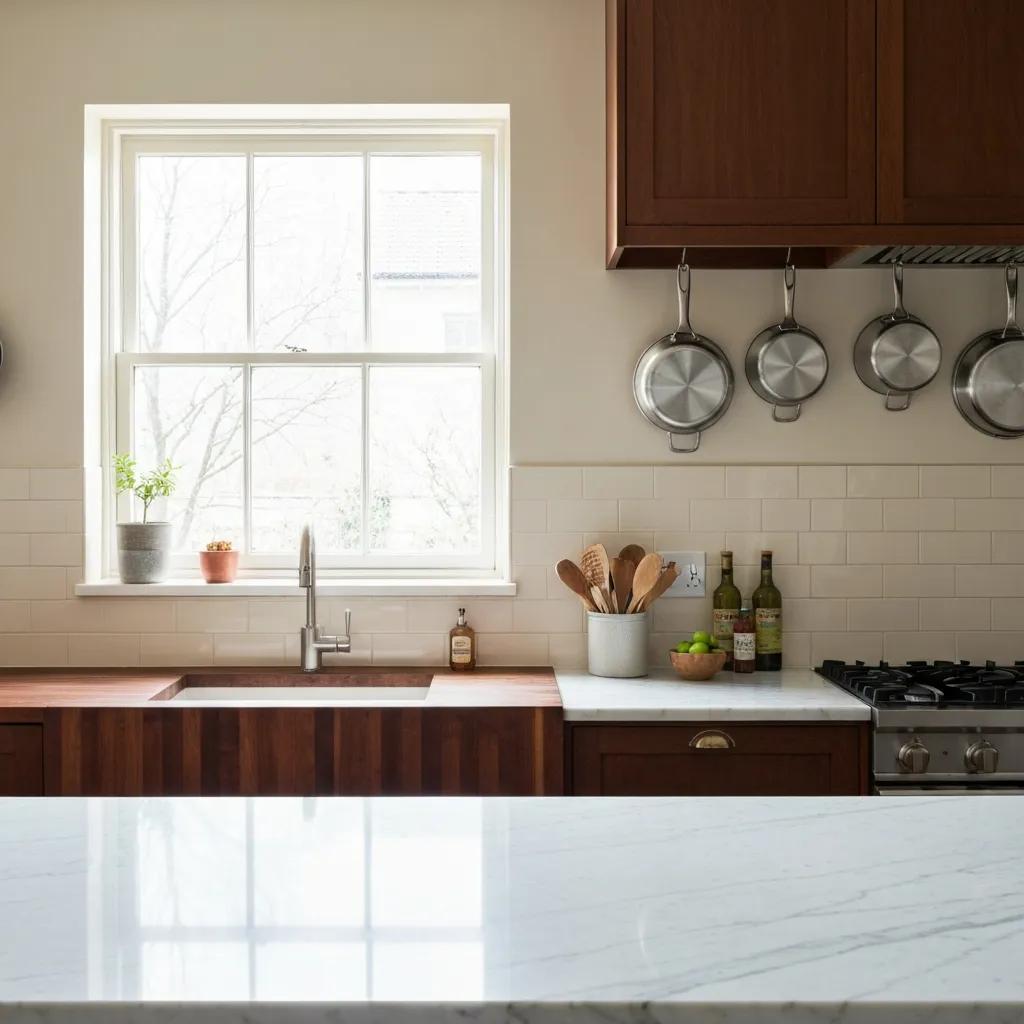 Neatly organized kitchen workspace showing labeled packages of bulk beef and storage supplies