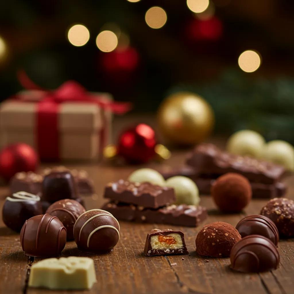 Assorted gourmet chocolates ideal for advent calendar fillings