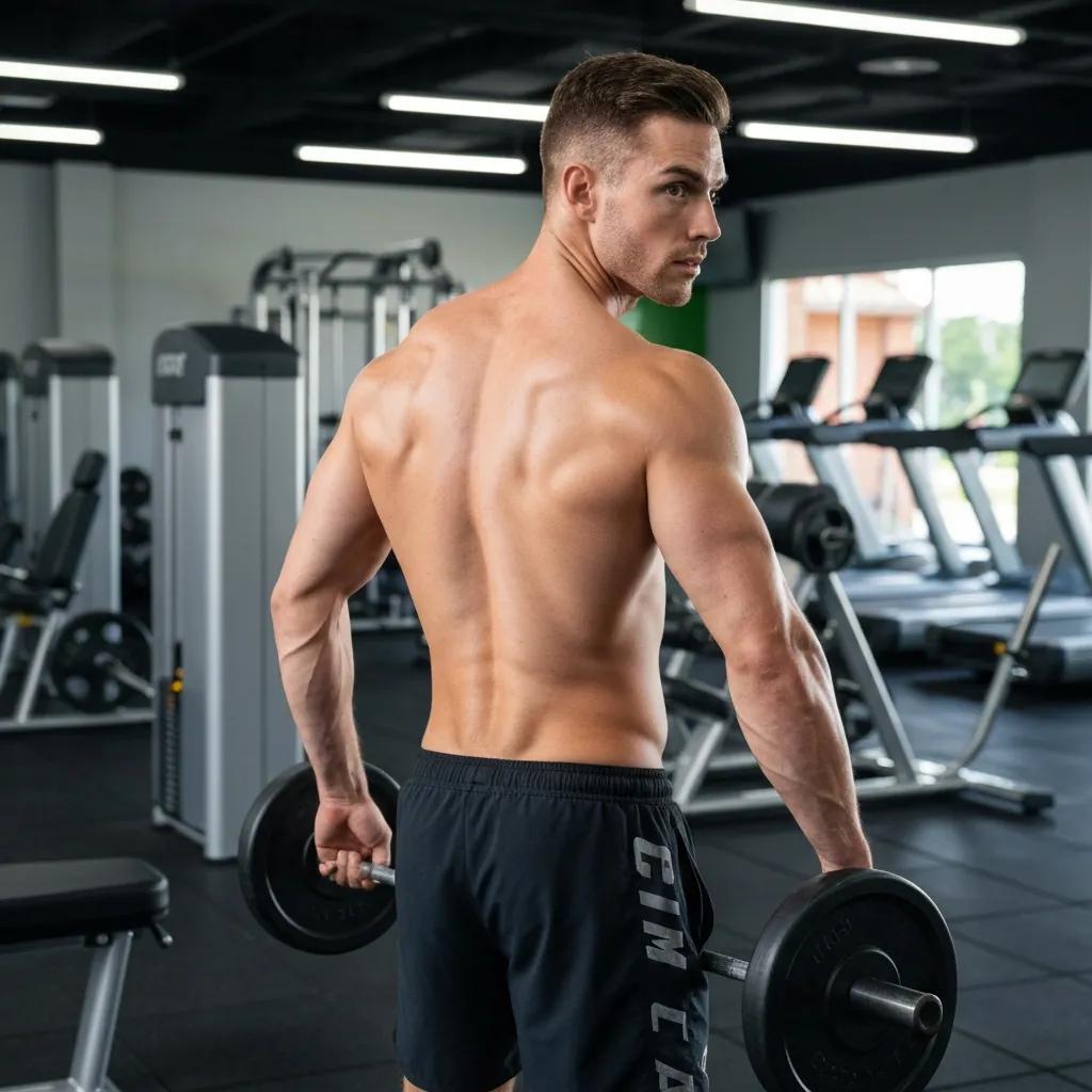 Athletic man with smooth back after waxing, highlighting hygiene and comfort