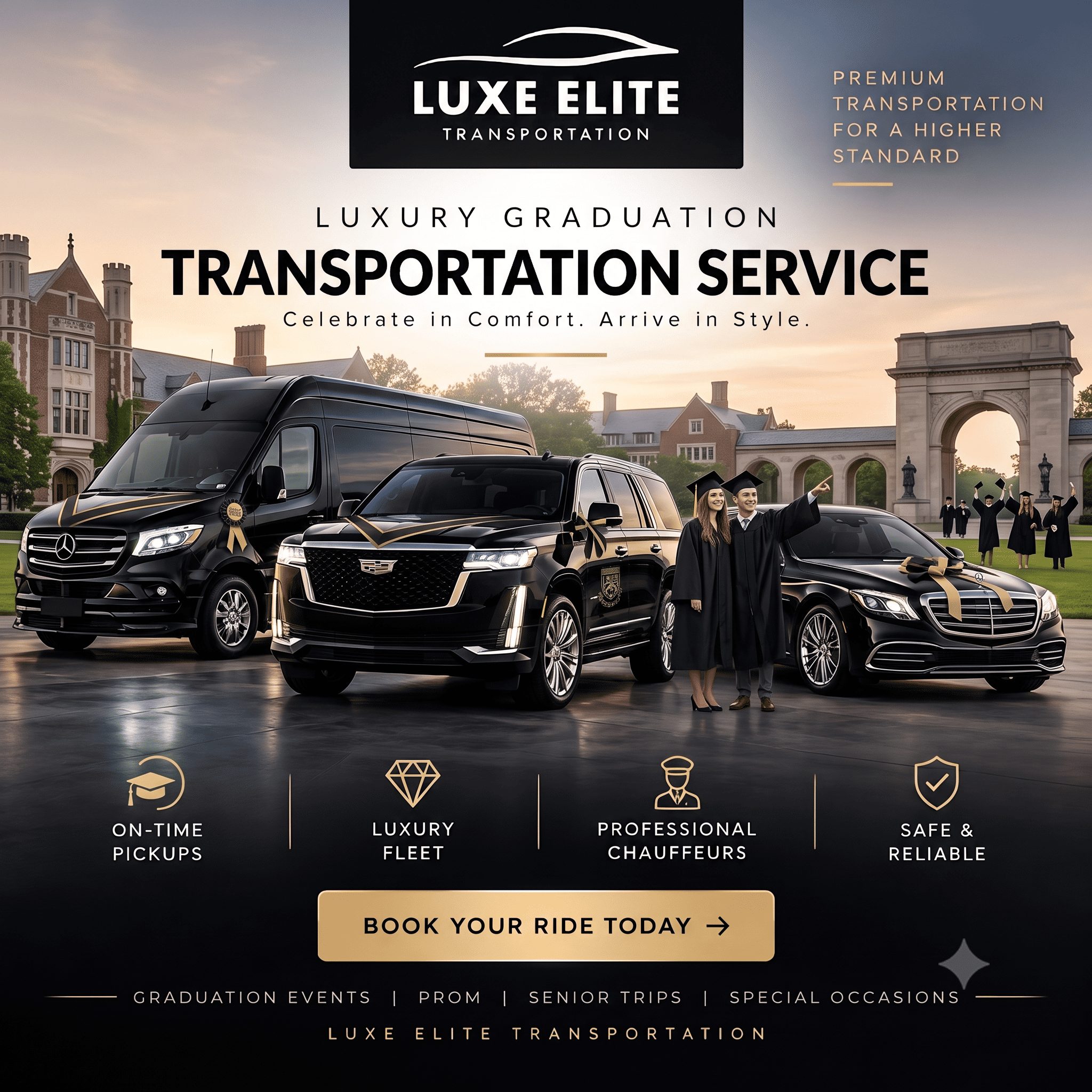 Arrive in Style on Your Graduation Day