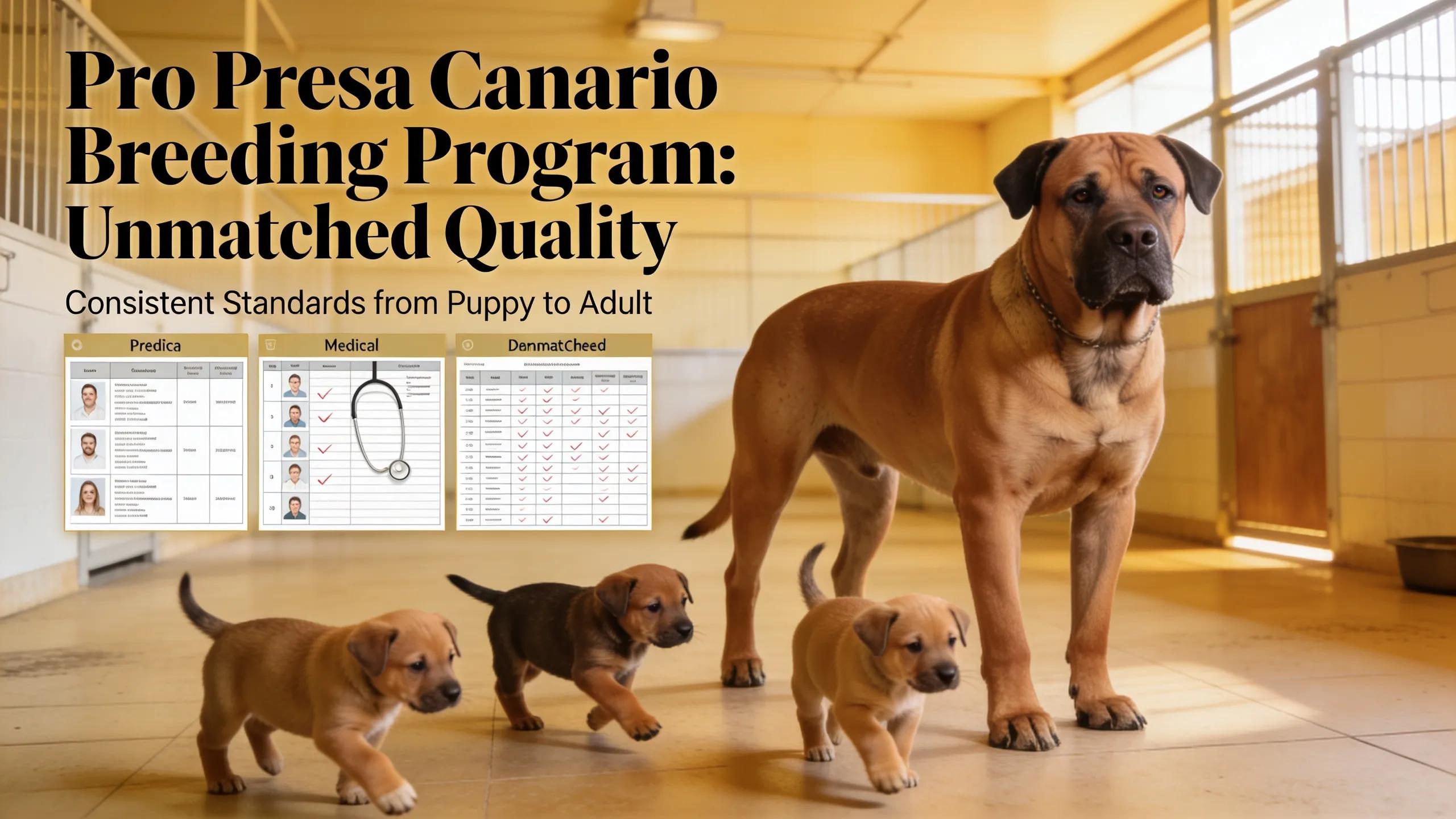 The same standard of quality that defines Pro Presa Canario's breeding program should carry over