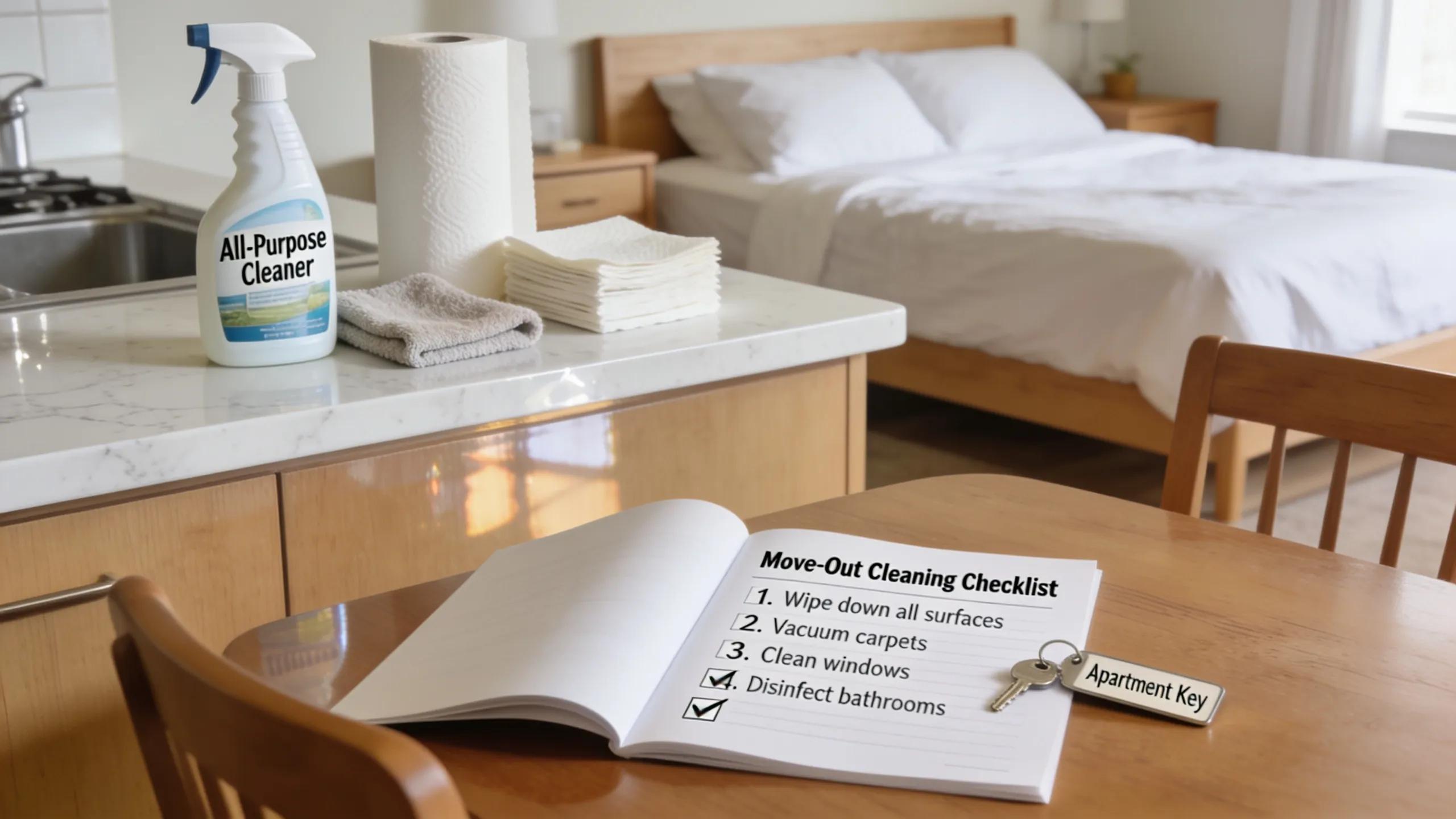 A clean apartment ready for move-out inspection to protect your security deposit