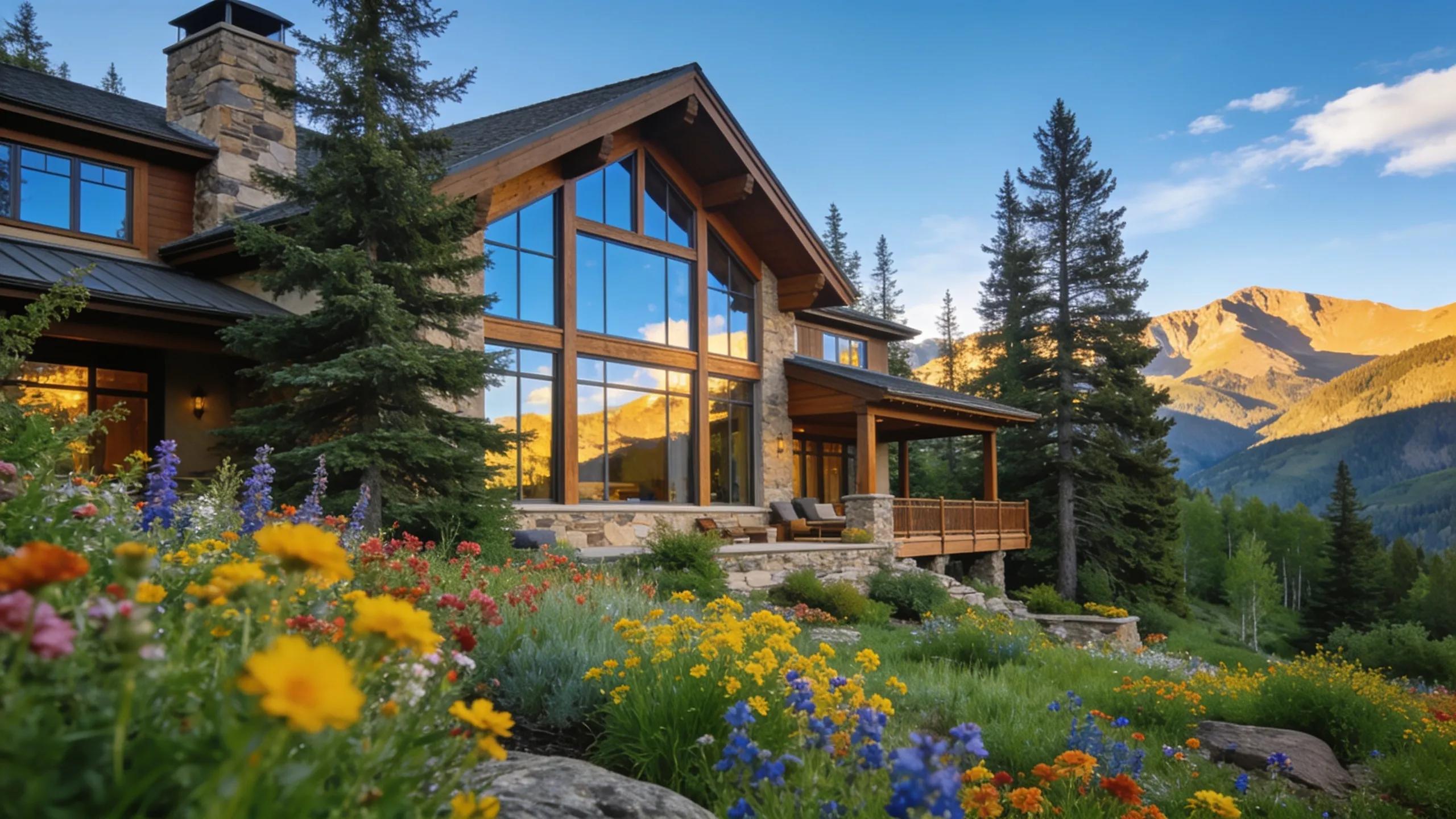 Luxury home in Colorado with stunning mountain landscape