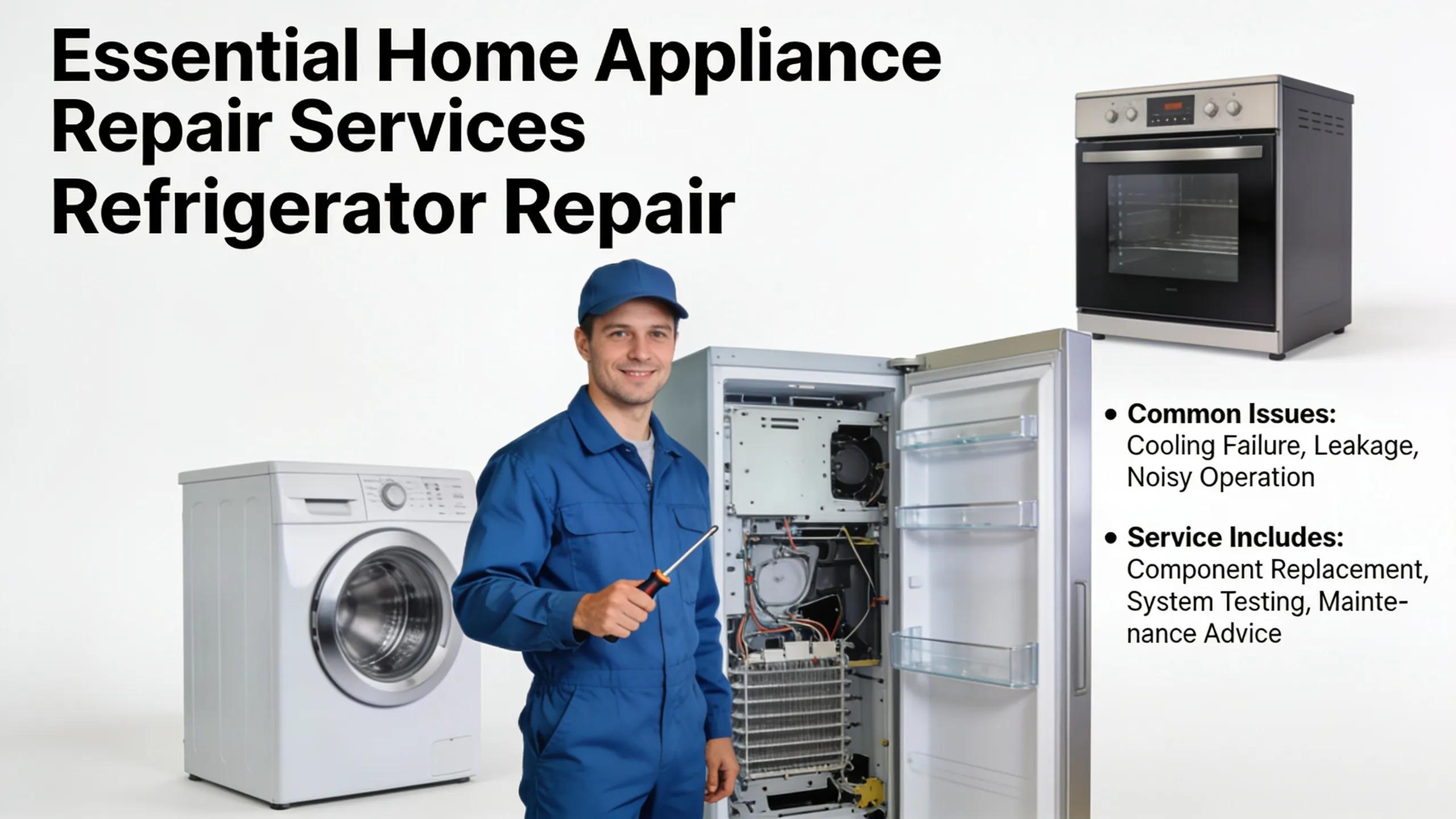 Refrigerator repair falls under the broader category of essential home appliance repair services that also