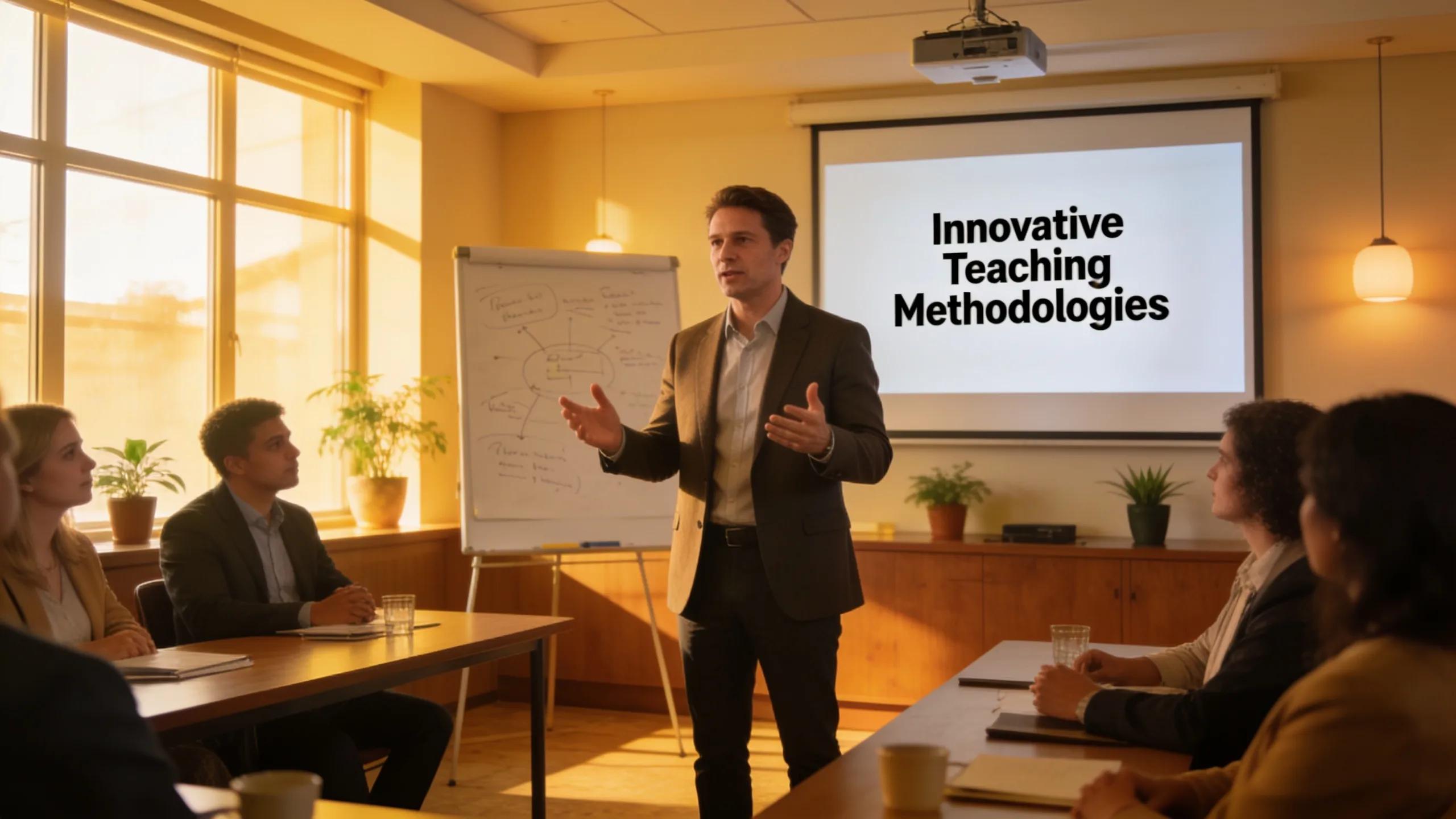 Expert presenting in a conference room, highlighting authority building in professional fields
