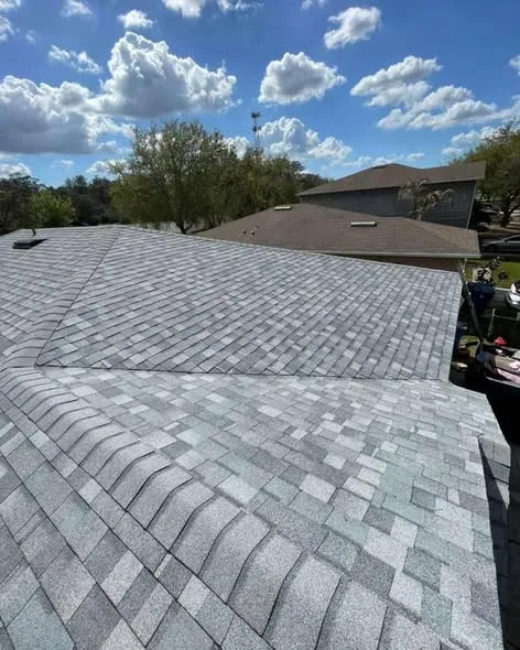Roof replacement project with new shingles and underlayment